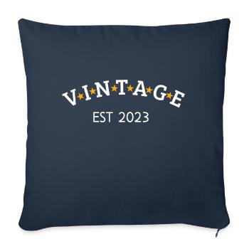 Vintage is 2023 - Sofa pillowcase 17,3'' x 17,3'' (45 x 45 cm) - navy - Front