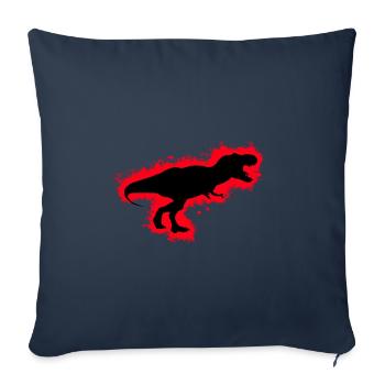 Silhouette Dino Red and Black Outline - Sofa pillowcase 17,3'' x 17,3'' (45 x 45 cm) - navy - Front