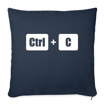 Ctrl C Ctrl V père fils parents enfants look partenaire - Housse de coussin décorative 45 x 45 cm - bleu marine - Devant