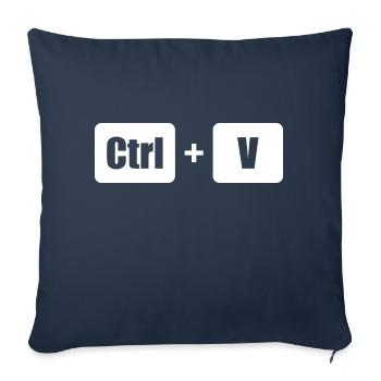 Ctrl C Ctrl V Father Son Parents Child Partner Look - Sofa pillowcase 17,3'' x 17,3'' (45 x 45 cm) - navy - Front