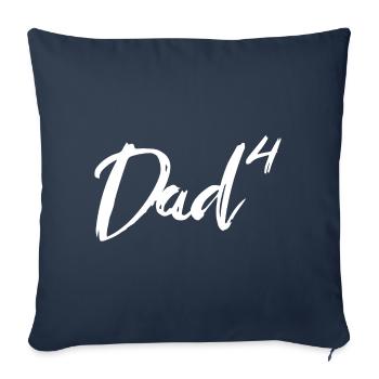 Papa Haut Quatre - Housse de coussin décorative 45 x 45 cm - bleu marine - Devant