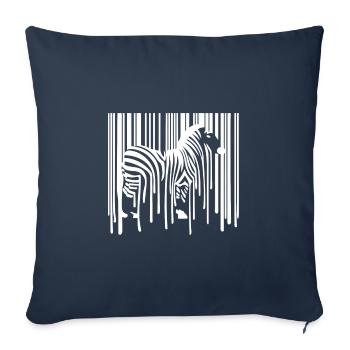 ZEBRA Barcode Drippy Graffiti Street Art - Sofa pillowcase 17,3'' x 17,3'' (45 x 45 cm) - navy - Front