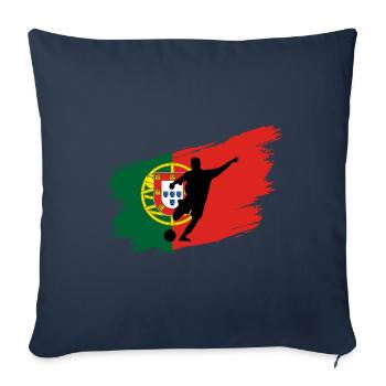 Football Portugal Kicker Flag Ballsport Team Fan - Sofa pillowcase 17,3'' x 17,3'' (45 x 45 cm) - navy - Front