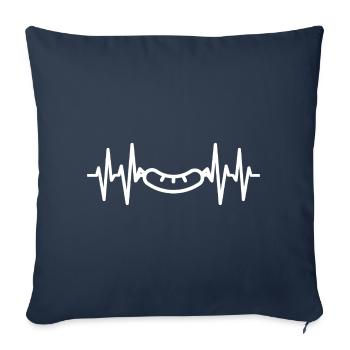Sausage Heartbeat Meat lovers - Sofa pillowcase 17,3'' x 17,3'' (45 x 45 cm) - navy - Front