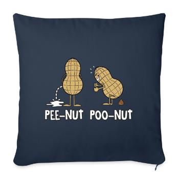 Pee Nut Poo Nut - Sofakissenbezug 45 x 45 cm - Navy - Vorne