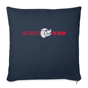 dans les années de chien Mort - Housse de coussin décorative 45 x 45 cm - bleu marine - Devant