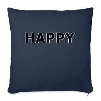 Happy - Sofa pillowcase 17,3'' x 17,3'' (45 x 45 cm) - navy - Front
