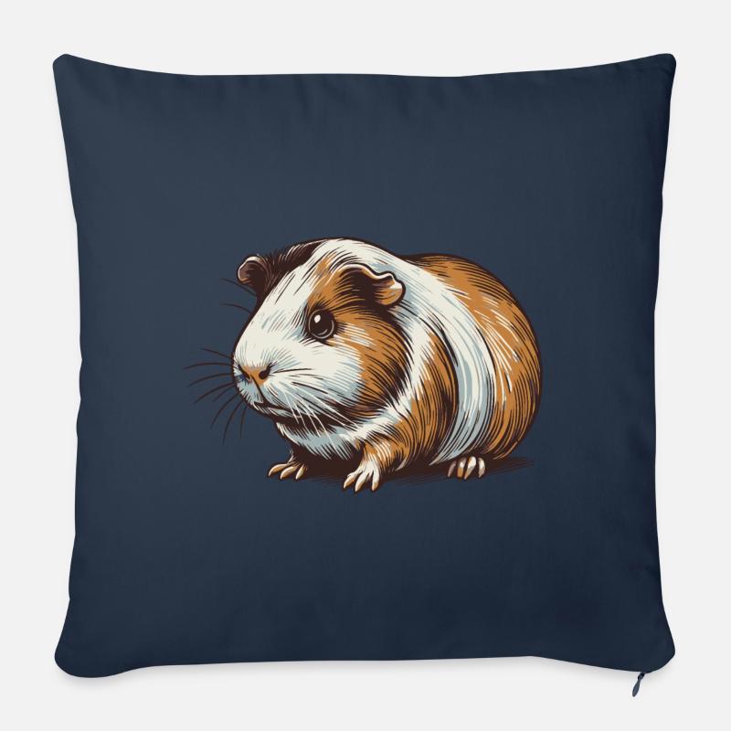 Meerschweinchen - Sofakissenbezug 45 x 45 cm - Navy