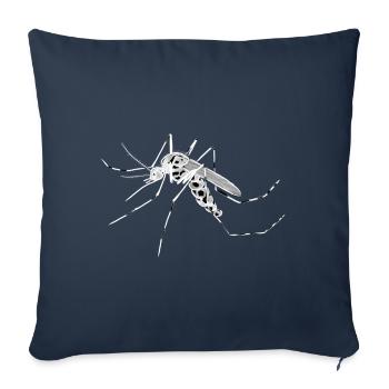 Moustique - Housse de coussin décorative 45 x 45 cm - bleu marine - Devant