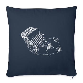 Simson S51 Engine M54 - M541 - DDR - Sofa pillowcase 17,3'' x 17,3'' (45 x 45 cm) - navy - Front