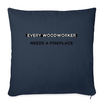 Idée cadeau Bday Dictons Charpentier à tronçonneuse amour - Housse de coussin décorative 45 x 45 cm - bleu marine - Devant