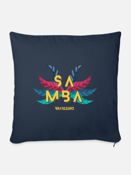 Brasilianischer Samba, Samba do Brasil, Tanz - Sofakissenbezug 45 x 45 cm - Navy