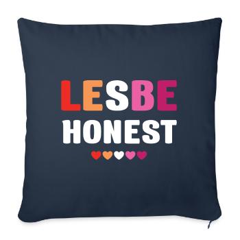 LGBTQ Pride Month - Lesbe Honest - Sofa pillowcase 17,3'' x 17,3'' (45 x 45 cm) - navy - Front