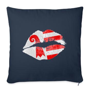 Kiss (Jura) - Housse de coussin décorative 45 x 45 cm - bleu marine - Devant