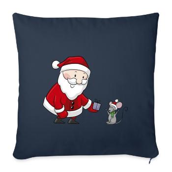 Süßer Comic Weihnachtsmann - Housse de coussin décorative 45 x 45 cm - bleu marine - Devant