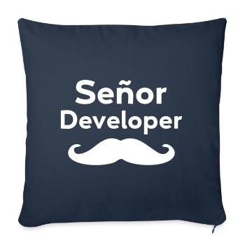 Señor - Senior Developer - Sofa pillowcase 17,3'' x 17,3'' (45 x 45 cm) - navy - Front