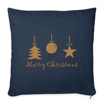 Christmas decoration gold - Sofa pillowcase 17,3'' x 17,3'' (45 x 45 cm) - navy - Front