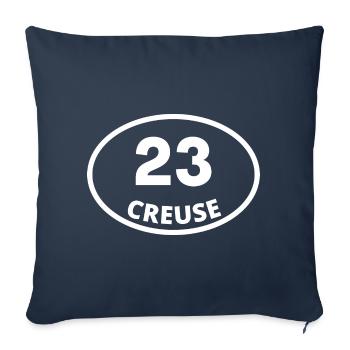 23 creuse - Housse de coussin décorative 45 x 45 cm - bleu marine - Devant