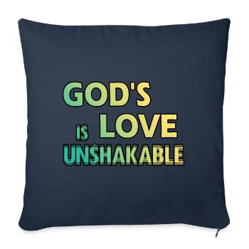 Glaube: Gottes Liebe ist unerschütterlich - Sofakissenbezug 45 x 45 cm - Navy - Vorne