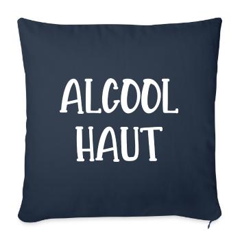 alcool haut - Housse de coussin décorative 45 x 45 cm - bleu marine - Devant
