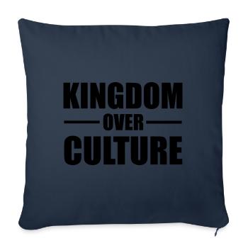 Le royaume avant la culture – Vivez avec audace. Se démarquer. - Housse de coussin décorative 45 x 45 cm - bleu marine - Devant