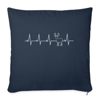 Je l'aime, je l'aime cadeau caribou renne renne - Housse de coussin décorative 45 x 45 cm - bleu marine - Devant