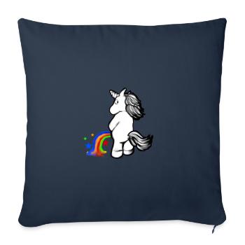unicorne - Housse de coussin décorative 45 x 45 cm - bleu marine - Devant