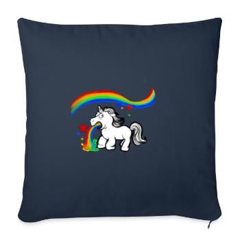 Licorne - Housse de coussin décorative 45 x 45 cm - bleu marine - Devant