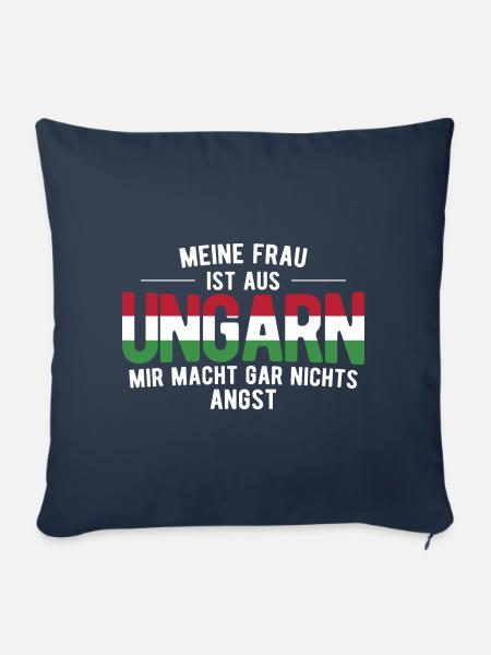 Ungarn Ungarische Flagge - Sofakissenbezug 45 x 45 cm - Navy