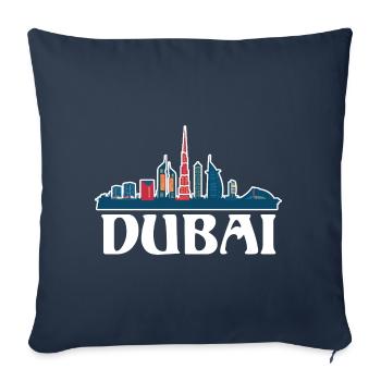 Dubai United Arab Emirates The Palm - Sofa pillowcase 17,3'' x 17,3'' (45 x 45 cm) - navy - Front