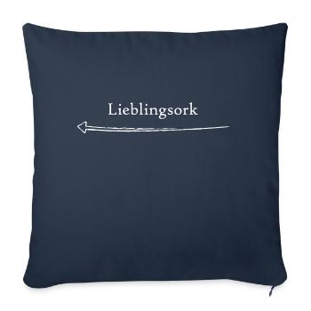 Lieblingsork - Sofakissenbezug 45 x 45 cm - Navy - Vorne