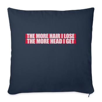 J’ai plus de tête - Housse de coussin décorative 45 x 45 cm - bleu marine - Devant