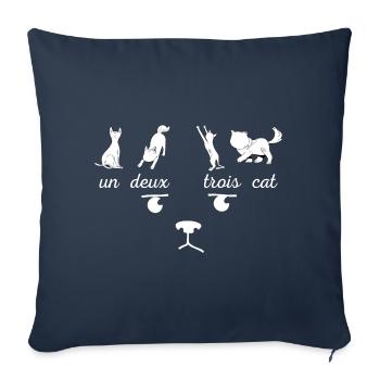 A Cat Two Three - Sofa pillowcase 17,3'' x 17,3'' (45 x 45 cm) - navy - Front