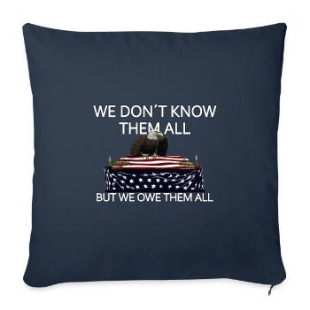 We Don't Know Them All But We Owe Them All Veteran - Sofa pillowcase 17,3'' x 17,3'' (45 x 45 cm) - navy - Front