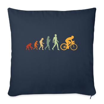 Évolution Cycliste Cadeau Pour Cycliste Vélo VTT - Housse de coussin décorative 45 x 45 cm - bleu marine - Devant