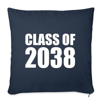 Class of 2038 - Housse de coussin décorative 45 x 45 cm - bleu marine - Devant