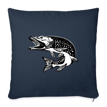 Hecht-Hecht - Sofakissenbezug 45 x 45 cm - Navy - Vorne