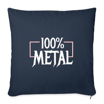 100 Heavy Metal - Housse de coussin décorative 45 x 45 cm - bleu marine - Devant