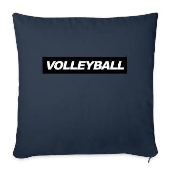 Volley-ball joueur de volley-ball - Housse de coussin décorative 45 x 45 cm - bleu marine - Devant