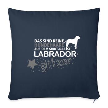 Labrador Glitzer - Sofakissenbezug 45 x 45 cm - Navy - Vorne