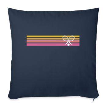 Tennis vintage tennis racket - Sofa pillowcase 17,3'' x 17,3'' (45 x 45 cm) - navy - Front