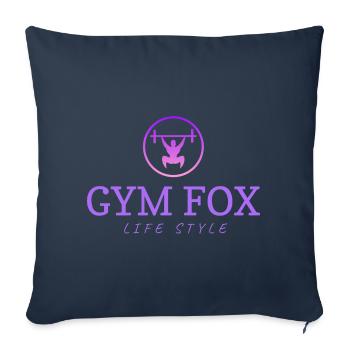 GYM FOX - Motivating Gym and Fitness Designs - Sofa pillowcase 17,3'' x 17,3'' (45 x 45 cm) - navy - Front