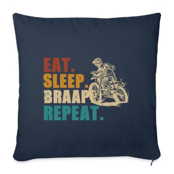 Motorcycle Sleep Braaap - Sofakissenbezug 45 x 45 cm - Navy - Vorne