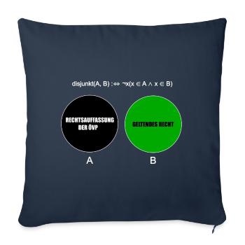 Mathematik, österreichische Politik, Volkspartei - Sofakissenbezug 45 x 45 cm - Navy - Vorne