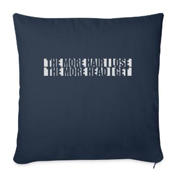 J’ai plus de tête - Housse de coussin décorative 45 x 45 cm - bleu marine - Devant