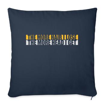J’ai plus de tête - Housse de coussin décorative 45 x 45 cm - bleu marine - Devant