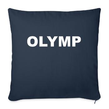 Mont Olympe Montagne des dieux et des pouvoirs. Culturiste - Housse de coussin décorative 45 x 45 cm - bleu marine - Devant