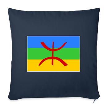 Amazigh - Housse de coussin décorative 45 x 45 cm - bleu marine - Devant