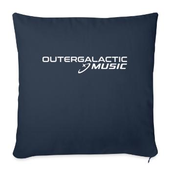 Outergalactic Music logo white - Sofa pillowcase 17,3'' x 17,3'' (45 x 45 cm) - navy - Front