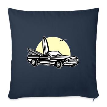 Muscle Car Sunset 01_dreifarbig - Housse de coussin décorative 45 x 45 cm - bleu marine - Devant